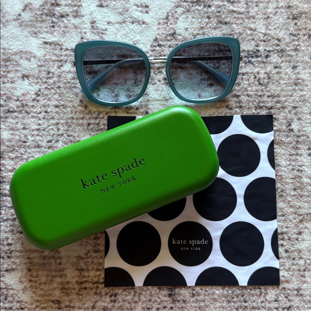 Kate Spade Magnolia Sunglasses in Smoky Blue, w/Case